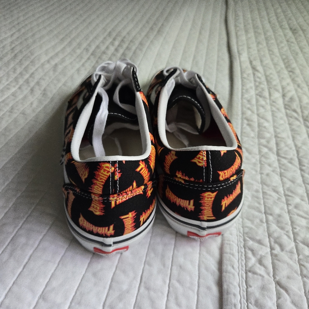 Vans Skate Old Skool Men Size 12 Thrasher Black Yellow Logo 012026 - Picture 6 of 9